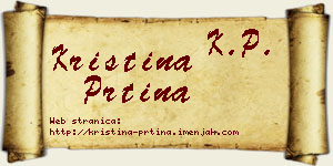 Kristina Prtina vizit kartica